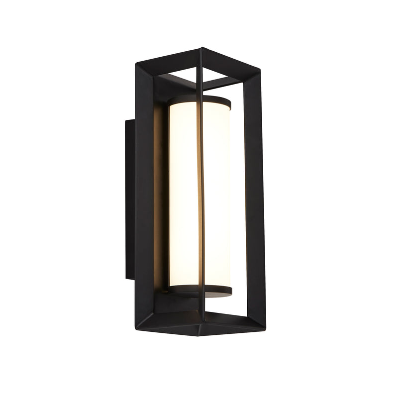 Searchlight 74304-1BK Chaplin Wall Light - Black Metal & Opal Acrylic