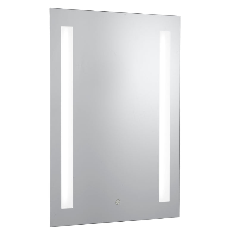 Searchlight 7450 Bathroom Mirror w Shaving Socket - Chrome & Frosted, IP44 - Searchlight - Falcon Electrical UK