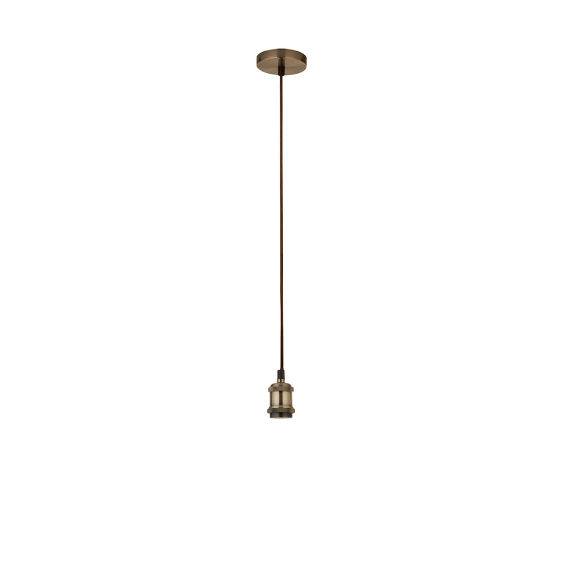 Searchlight 7461AB Antique Brass 1Lt Cable Suspension - 1.5m Brown Cable