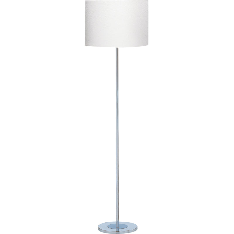 Searchlight 7550CC Carter Floor Lamp - Chrome Base & Fabric Shade