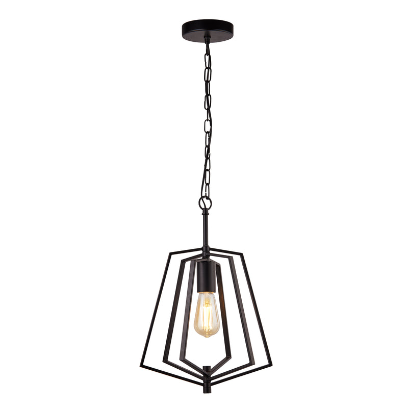 Searchlight 7971BK Slinky Ceiling Pendant - Black Metal