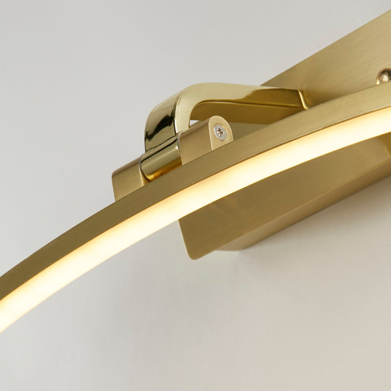 Searchlight 79821-40SB Santorini Picture Light - Satin Brass & Brushed Metal