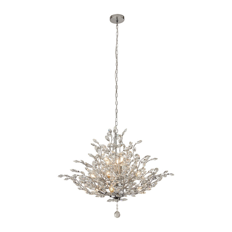 Searchlight 8011-11CC Bouquet  11Lt Pendant - Chrome Metal & Crystal