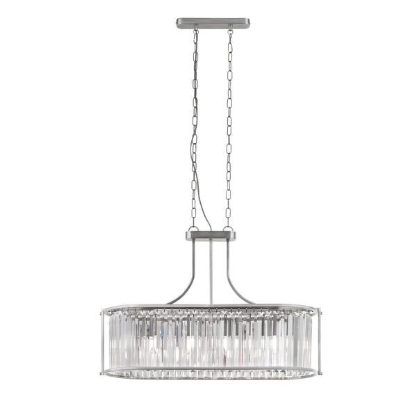 Searchlight 8095-5CC Victoria  5Lt Pendant - Chrome Metal & Clear Crystal