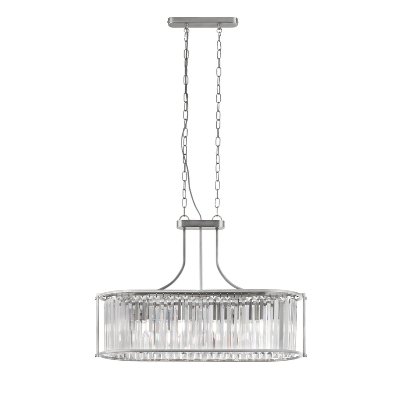 Searchlight 8095-5CC Victoria  5Lt Pendant - Chrome Metal & Clear Crystal