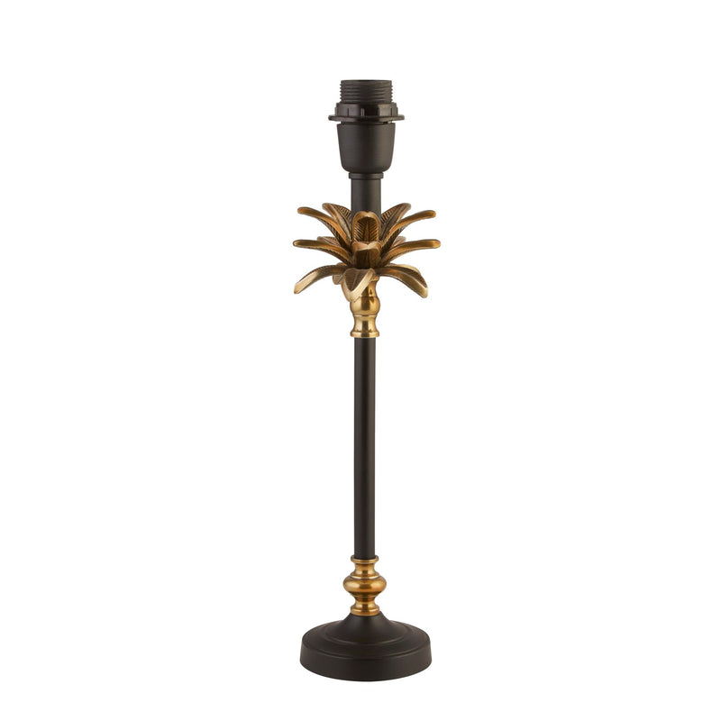 Searchlight 81210BK Base Only - Palm Table Lamp - Satin Brass & Black Metal