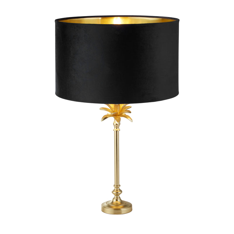 Searchlight 81210BK Base Only - Palm Table Lamp - Satin Brass & Black Metal