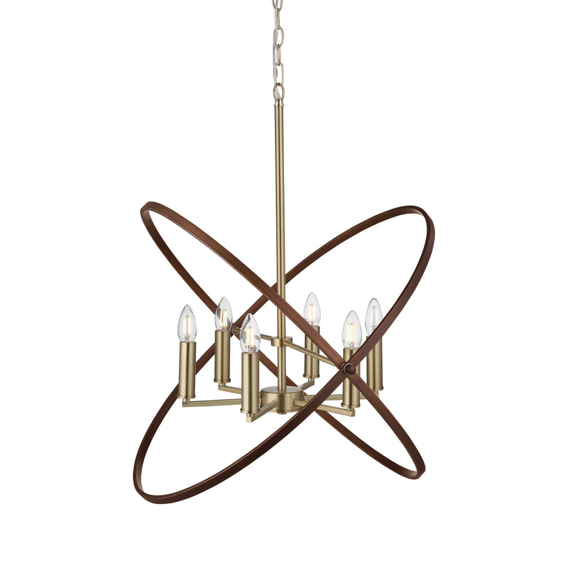 Searchlight 8246-6BZ Hoopla 6Lt Pendant - Bronze Metal