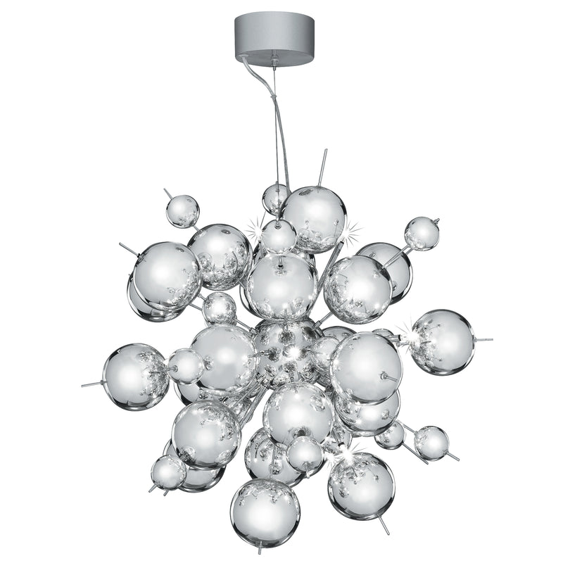 Searchlight 8312-12CC Molecule 12Lt Pendant  - Polished Chrome Metal & Glass