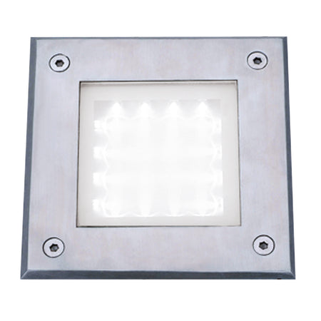 Searchlight 9909WH Walkover LED Recessed Square Walkover - Stainless Steel