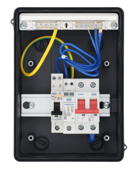 BG CFEV5RDA Electric Vehicle (EV) Distribution Board w/ 100A Main Switch, RCBO & T2 SPD - BG - Falcon Electrical