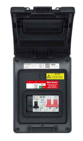 BG CP5MRDPS1G Electric Vehicle (EV) Distribution Board w/ 100A Main Switch, RCBO & T2 SPD - BG - Falcon Electrical