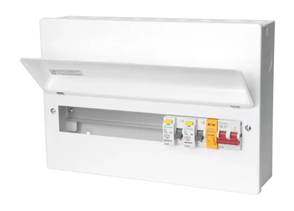 Danson E - MH18433 - SPD1 (E - MH6680/SPD1) 11 Way Cons. Unit with 100A Swi. Disconnector & 2 x 80A 30mA Type A RCDs & SPD + 10 MCBs - Danson - Falcon Electrical