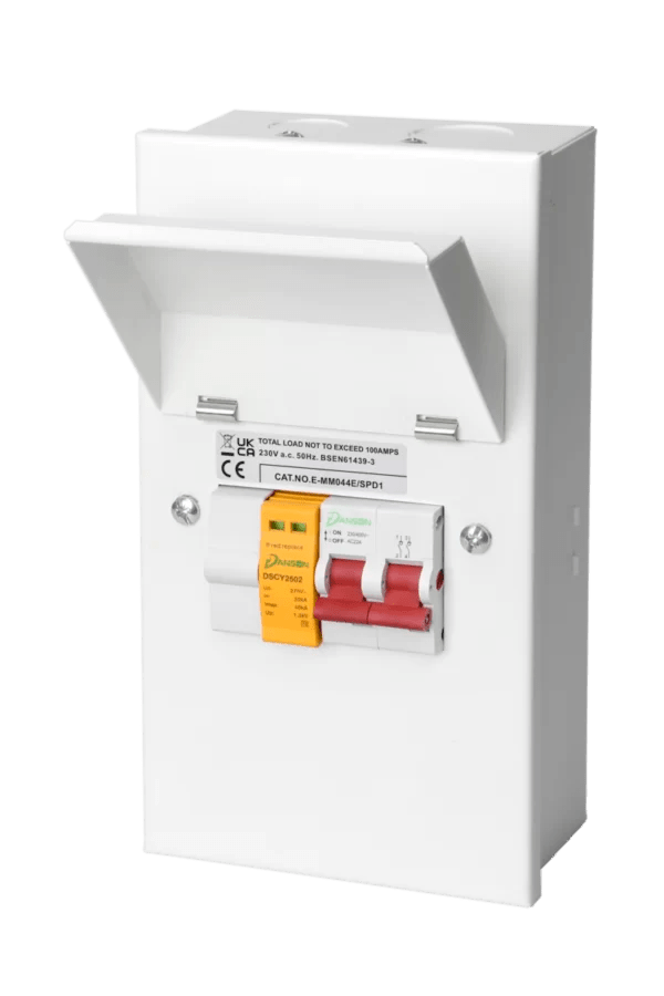 Danson E - MM044E - SPD1 4 Module Cons. Unit 100A Switch Disconnector & Type II SPD - Danson - Falcon Electrical