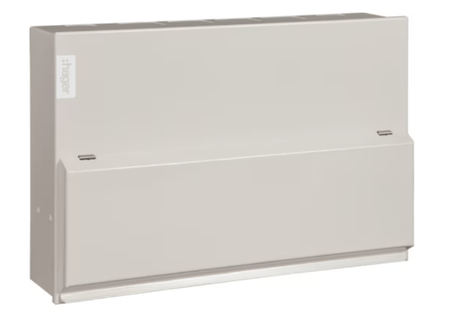 Hager VML118SPDRK 18 Way Consumer Unit w - Type 2 SPD & Round Knockouts - Hager - Falcon Electrical