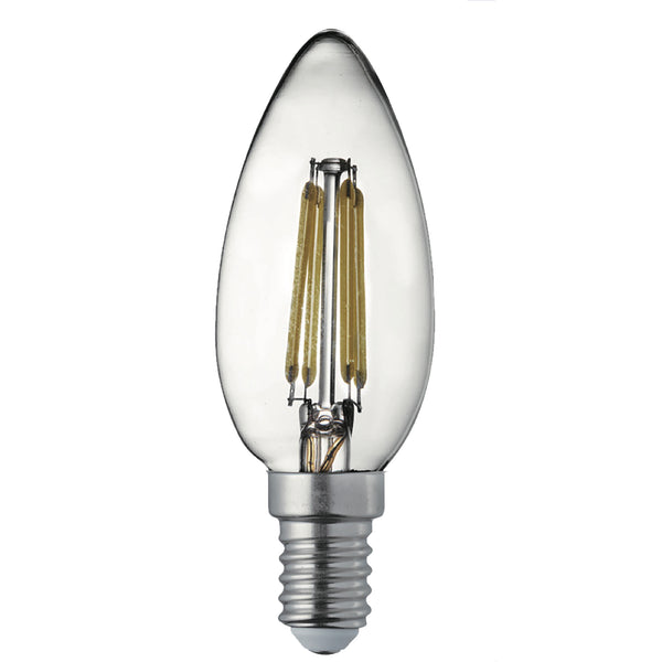 Searchlight PL1915-6WW Pack 10 Dimmable E14 LED Filament Candle Lamp - Warm White