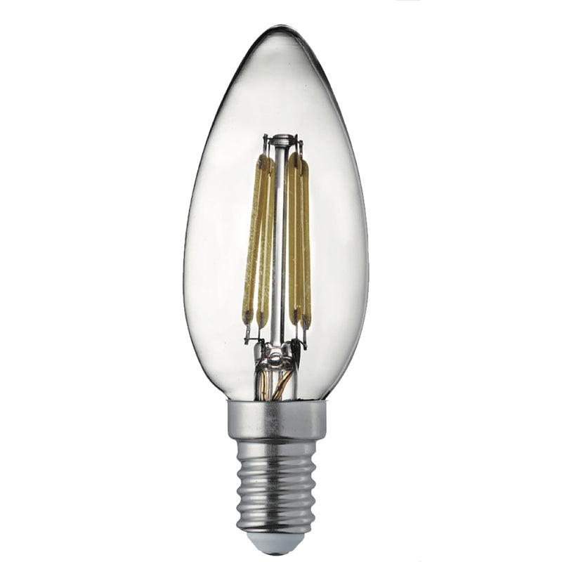 Searchlight PL1915-6WW Pack 10 Dimmable E14 LED Filament Candle Lamp - Warm White