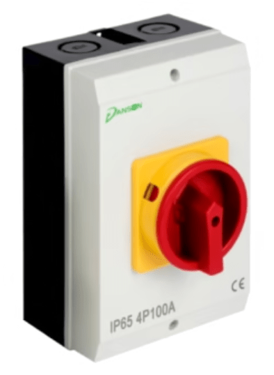 Danson R1004PAC IP65 Surface Mounted 100A 4 Pole Rotary Isolator A.C. - Danson - Falcon Electrical