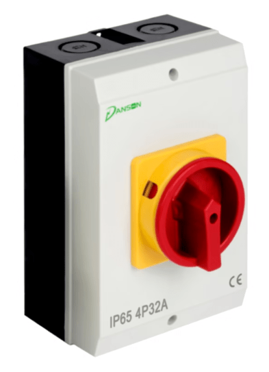 Danson R324PAC IP65 Surface Mounted 32A 4 Pole Rotary Isolator A.C. - Danson - Falcon Electrical