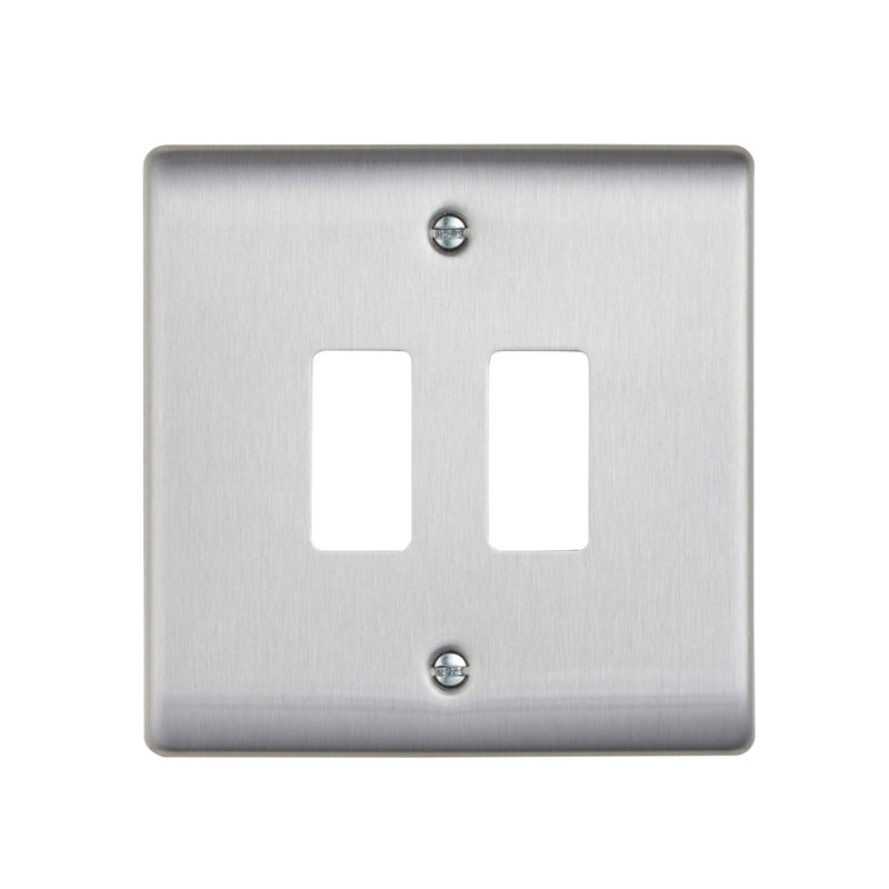 Saxby RSGFP2BS 2G Grid Front Plate