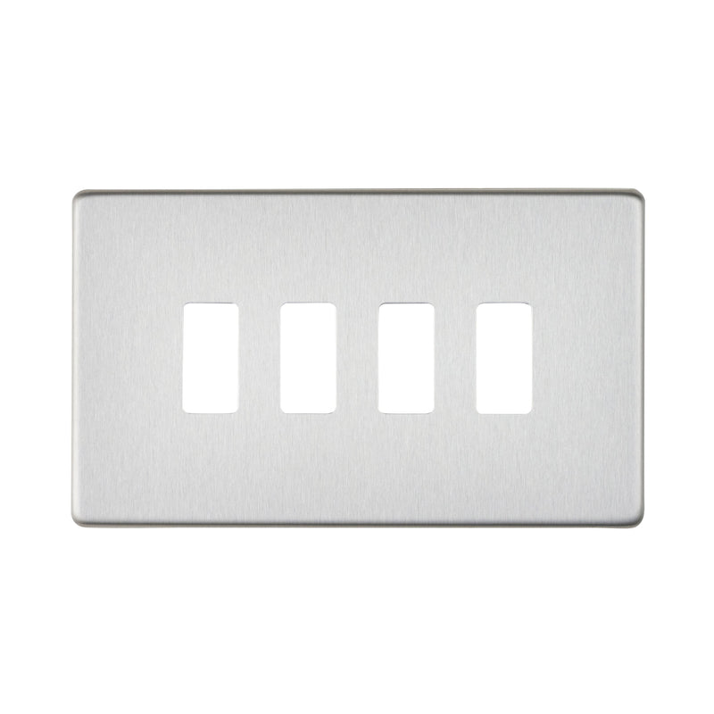 Saxby SLGFP4BS 4G Grid Front Plate