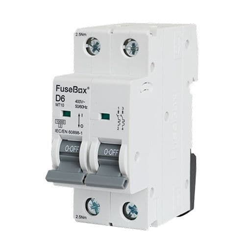 Fusebox MT10D322 3 Phase, MCB, Double Pole 32A 10kA,Curve D - Fusebox ...