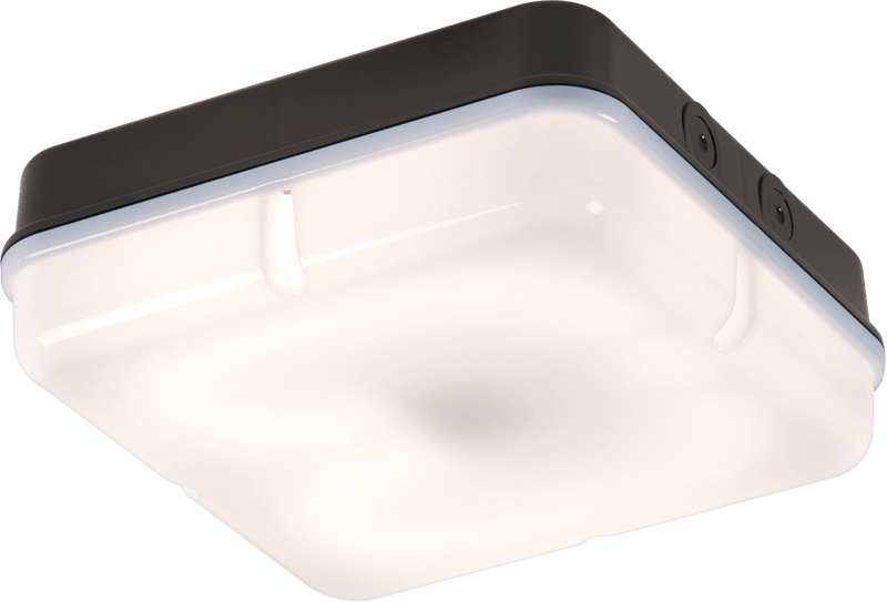 Knightsbridge MLA TPS28BOEMHF IP65 28W HF Square Emergency Bulkhead with Opal Diffuser and Black Base - Knightsbridge MLA - Falcon Electrical UK