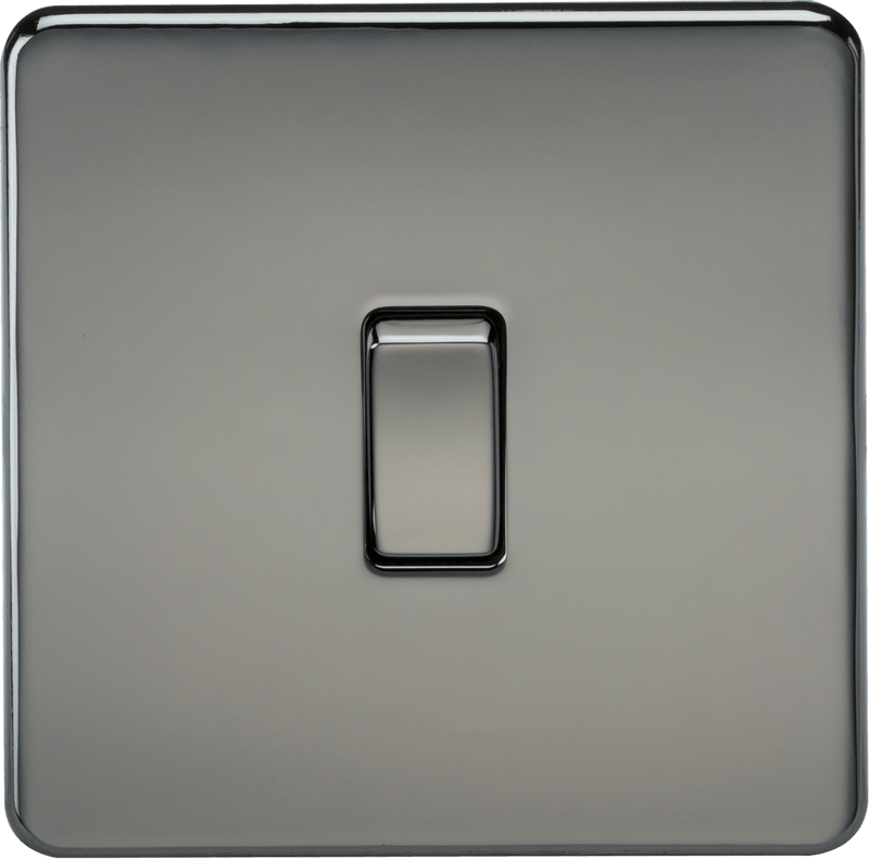 Knightsbridge MLA SF2000BN Screwless 10AX 1G 2-Way Switch - Black Nickel - Knightsbridge MLA - Falcon Electrical UK