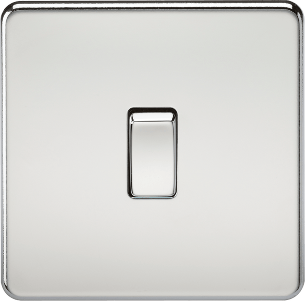 Knightsbridge MLA SF2000PC Screwless 10AX 1G 2-Way Switch - Polished Chrome - Knightsbridge MLA - Falcon Electrical UK