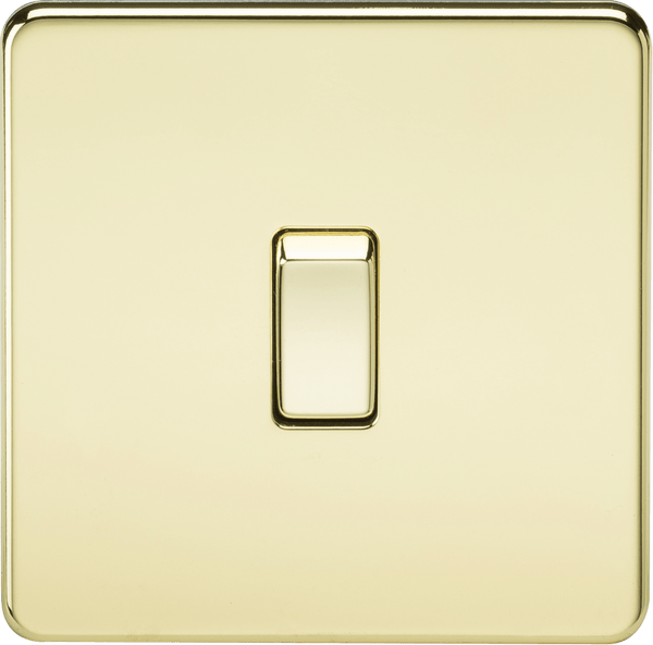 Knightsbridge MLA SF8341PB Screwless 20A 1G DP Switch - Polished Brass - Knightsbridge MLA - Falcon Electrical UK