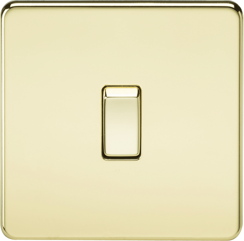 Knightsbridge MLA SF8341PB Screwless 20A 1G DP Switch - Polished Brass - Knightsbridge MLA - Falcon Electrical UK