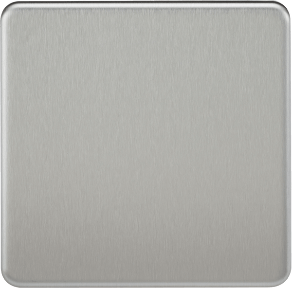 Knightsbridge MLA SF8350BC Screwless 1G Blanking Plate - Brushed Chrome - Knightsbridge MLA - Falcon Electrical UK