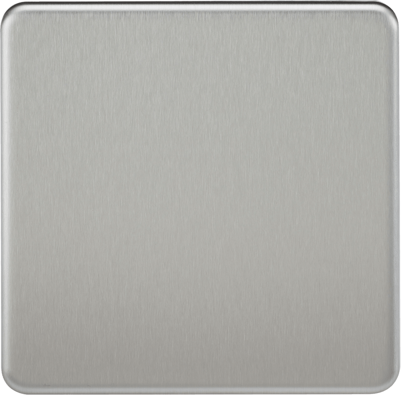 Knightsbridge MLA SF8350BC Screwless 1G Blanking Plate - Brushed Chrome - Knightsbridge MLA - Falcon Electrical UK