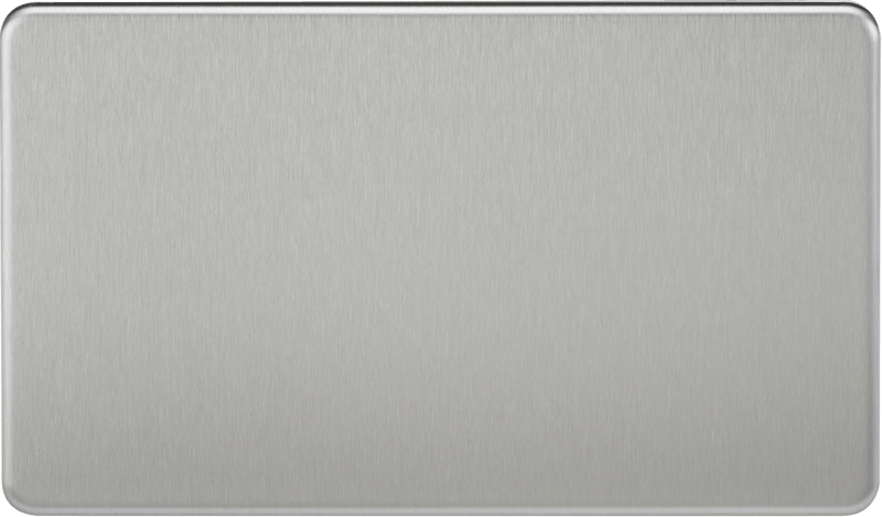 Knightsbridge MLA SF8360BC Screwless 2G Blanking Plate - Brushed Chrome - Knightsbridge MLA - Falcon Electrical UK