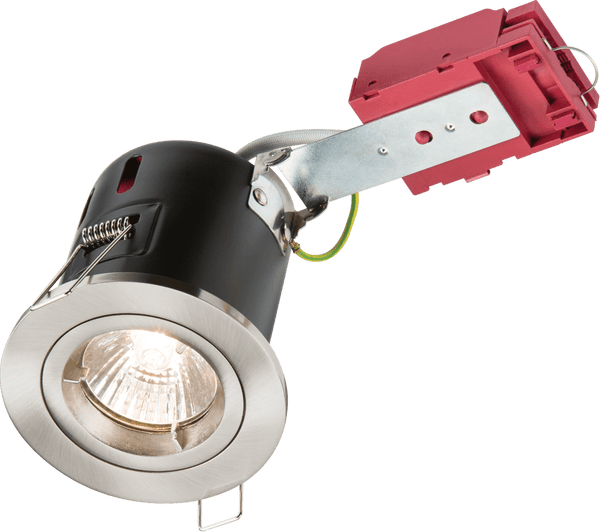 Knightsbridge MLA VFRDGICCBR 230V 50W Fixed GU10 IC Fire-Rated Downlight in Brushed Chrome - Knightsbridge MLA - Falcon Electrical UK