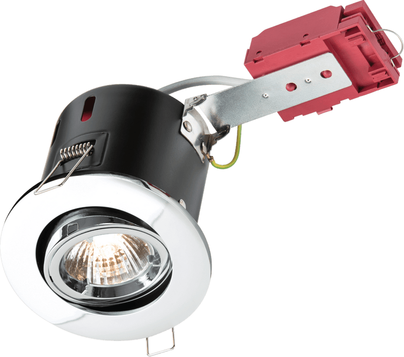 Knightsbridge MLA VFRSGICC 230V IP20 50W GU10 IC Fire-Rated Tilt Downlight Chrome - Knightsbridge MLA - Falcon Electrical UK