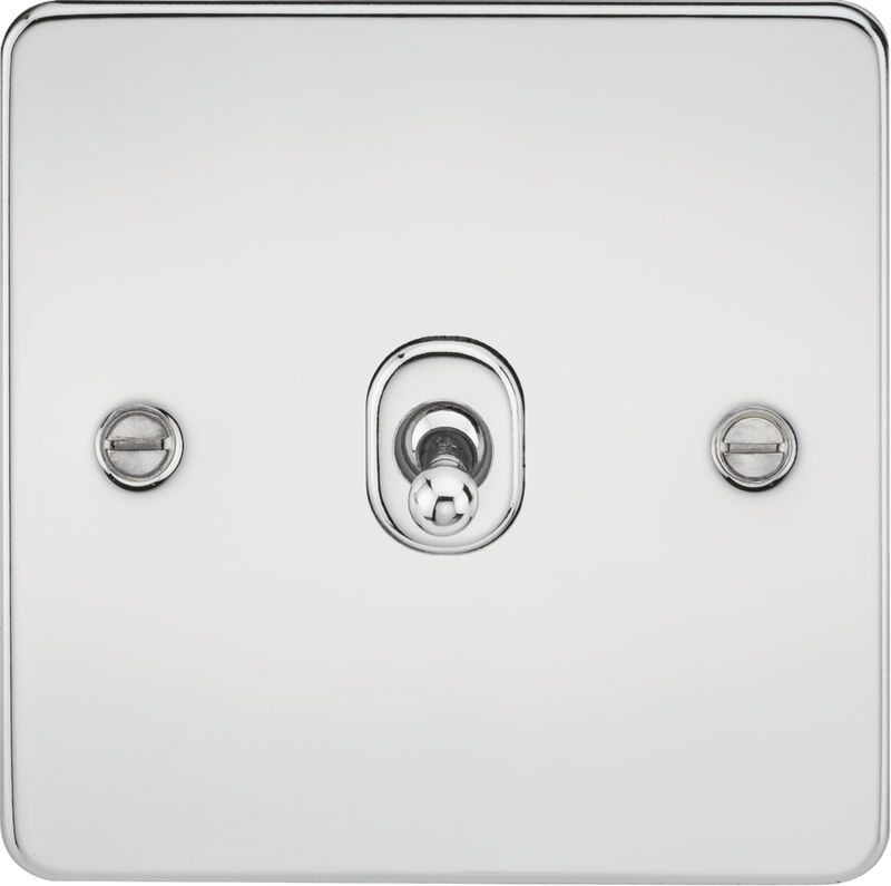 Knightsbridge MLA FP1TOGPC Flat Plate 10AX 1G 2 Way Toggle Switch - Polished Chrome - Knightsbridge MLA - Falcon Electrical UK