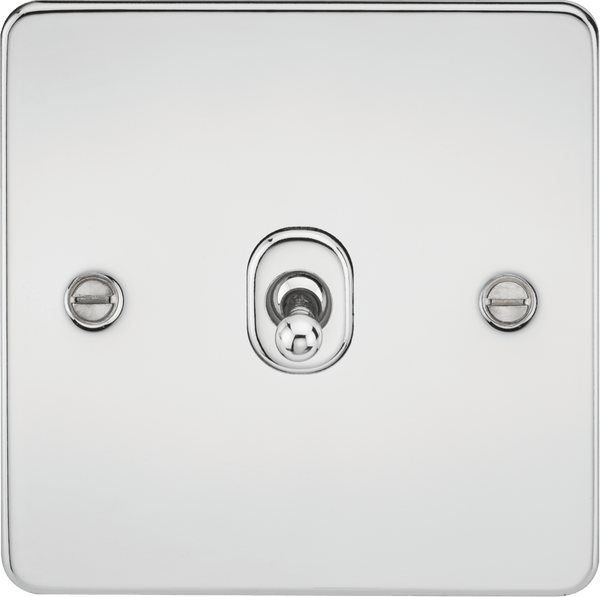 Knightsbridge MLA FP12TOGPC Flat Plate 10AX 1G Intermediate Toggle Switch - Polished Chrome - Knightsbridge MLA - Falcon Electrical UK