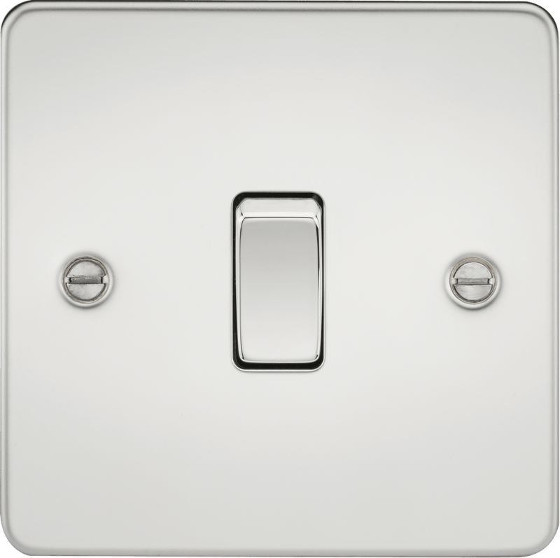 Knightsbridge MLA FP2000PC Flat Plate 10AX 1G 2 Way Switch - Polished Chrome - Knightsbridge MLA - Falcon Electrical UK