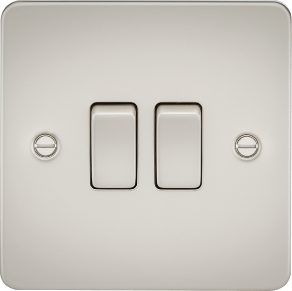 Knightsbridge MLA FP3000PL Flat Plate 10AX 2G 2-way switch - pearl - Knightsbridge MLA - Falcon Electrical UK