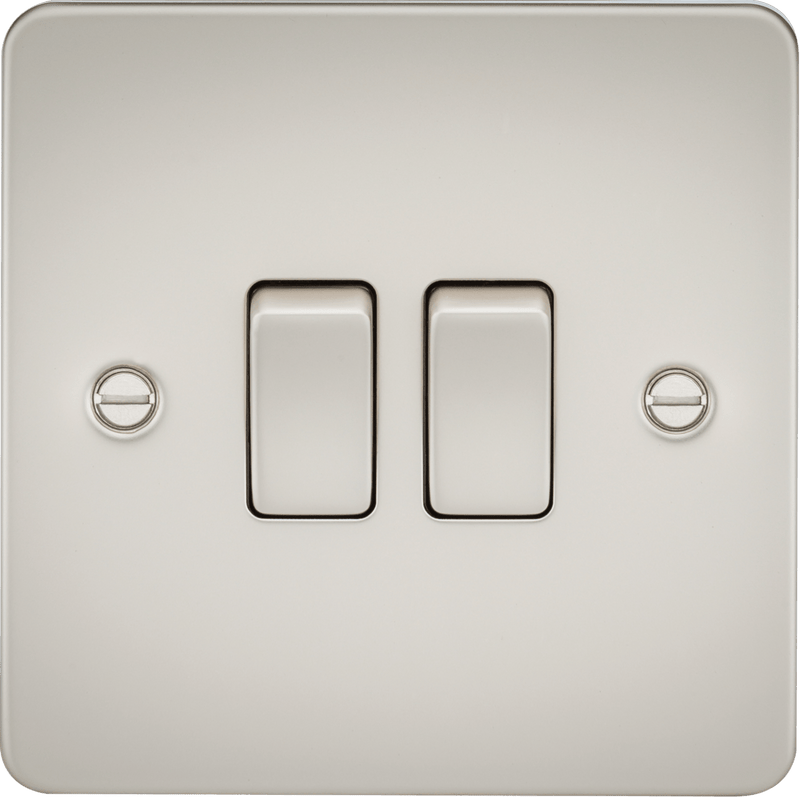 Knightsbridge MLA FP3000PL Flat Plate 10AX 2G 2-way switch - pearl - Knightsbridge MLA - Falcon Electrical UK