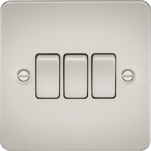 Knightsbridge MLA FP4000PL Flat Plate 10AX 3G 2-way switch - pearl - Knightsbridge MLA - Falcon Electrical UK