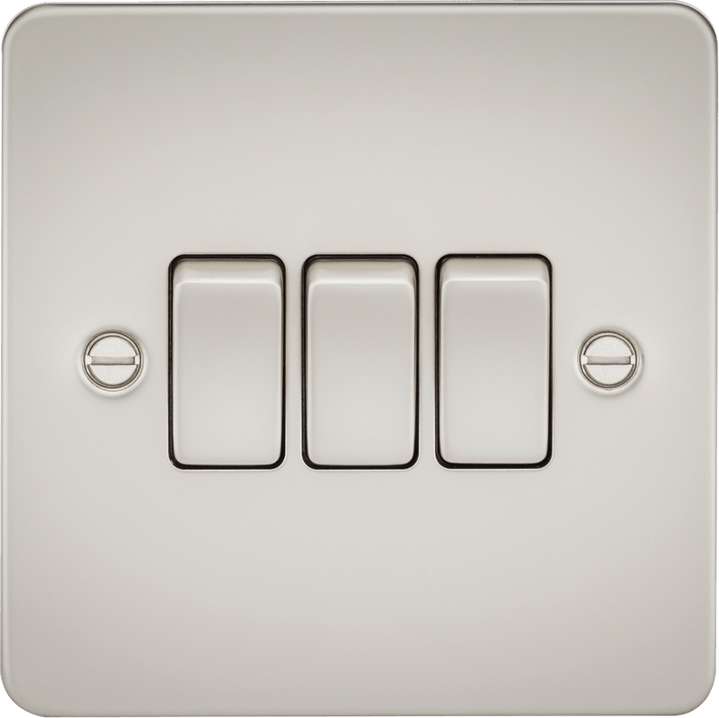 Knightsbridge MLA FP4000PL Flat Plate 10AX 3G 2-way switch - pearl - Knightsbridge MLA - Falcon Electrical UK