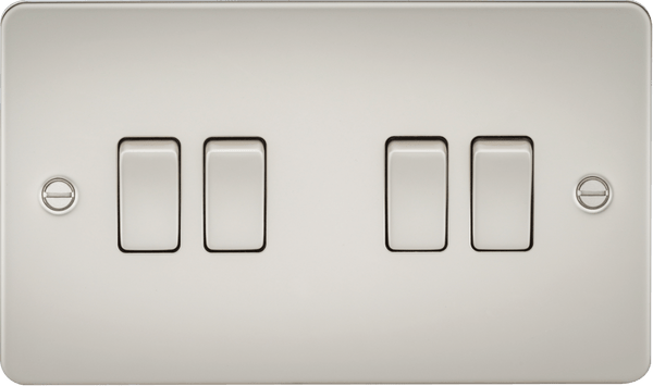 Knightsbridge MLA FP4100PL Flat Plate 10AX 4G 2-way switch - pearl - Knightsbridge MLA - Falcon Electrical UK