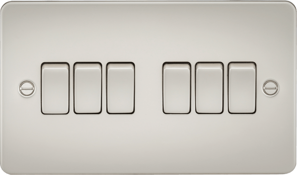 Knightsbridge MLA FP4200PL Flat Plate 10AX 6G 2-way switch - pearl - Knightsbridge MLA - Falcon Electrical UK