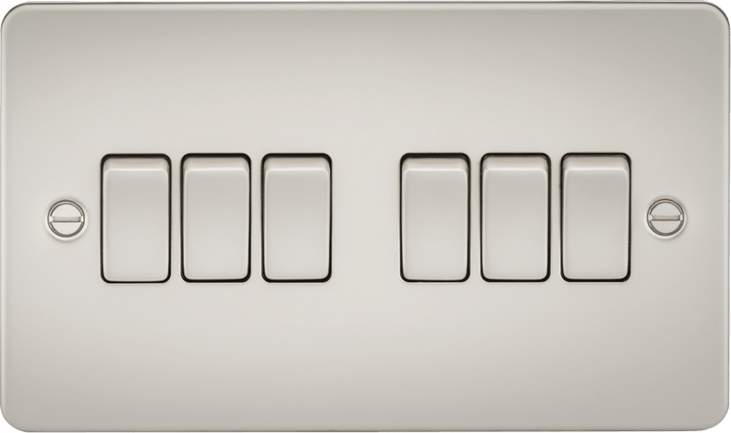 Knightsbridge MLA FP4200PL Flat Plate 10AX 6G 2-way switch - pearl - Knightsbridge MLA - Falcon Electrical UK