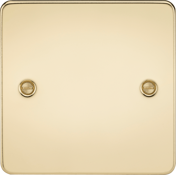 Knightsbridge MLA FP8350PB Flat Plate 1G blanking plate - polished brass - Knightsbridge MLA - Falcon Electrical UK