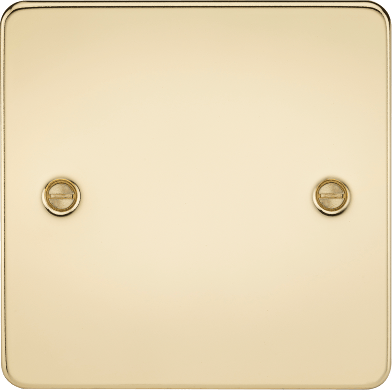 Knightsbridge MLA FP8350PB Flat Plate 1G blanking plate - polished brass - Knightsbridge MLA - Falcon Electrical UK