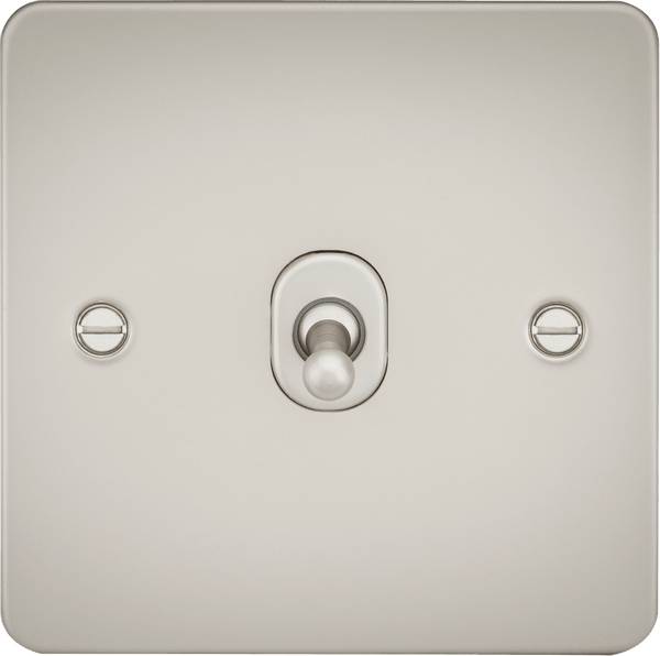 Knightsbridge MLA FP1TOGPL Flat Plate 10AX 1G 2 Way Toggle Switch - Pearl - Knightsbridge MLA - Falcon Electrical UK