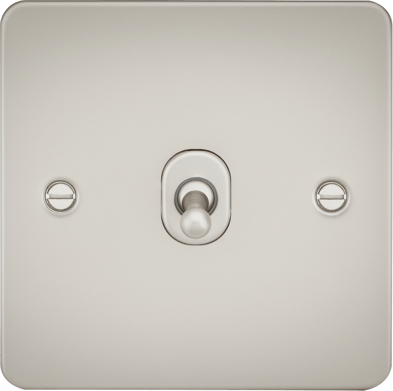 Knightsbridge MLA FP1TOGPL Flat Plate 10AX 1G 2 Way Toggle Switch - Pearl - Knightsbridge MLA - Falcon Electrical UK